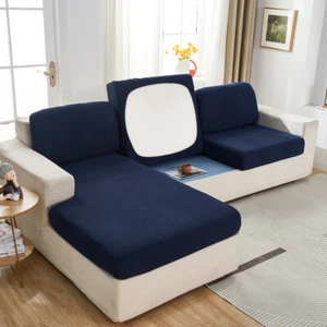 Stretch Couch Cushion Cover Wear-Resistant L Shape Sofa Slipcover 1 2 3 4 Seater - Picture 1 of 26