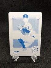 2020 Bowman Draft Chrome Bobby Miller 1st Cyan Printing Plate 1/1 DODGERS