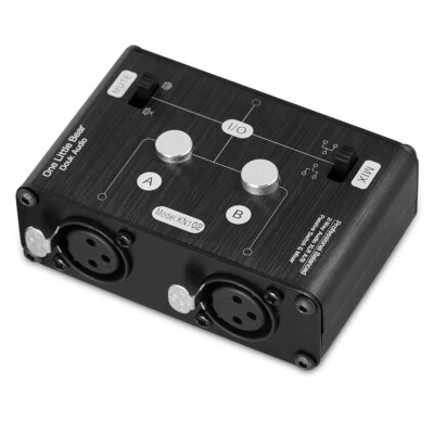 Mini 2-way Stereo Passive Balanced XLR Audio Switcher Box & Mixer Sound Splitter - Image 1 of 4
