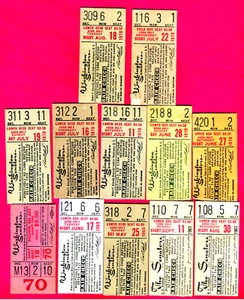 12 TIX! NICE WASH SENATORS TICKET STUBS LOT...1967-1970...RFK & DC STADIUM - Picture 1 of 1
