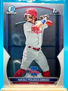 2023 Bowman - Chrome Prospects Nikau Pouaka-Grego #BCP-89 (RC) - Picture 1 of 2