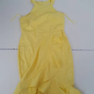 PAPER DOLLS Dress 14 Yellow Sleeveless Knee Length Flutter - Picture 1 of 12