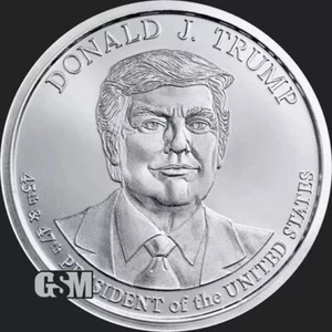 1 Oz Silber Donald J. Trump 45th & 47th PRESIDENT of the UNITED STATES 2024 - Bild 1 von 2