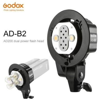 US Godox Godox AD-B2 Bowens Mount Double Tubes Light Head Bracket for AD200 Pro - Image 1 of 4