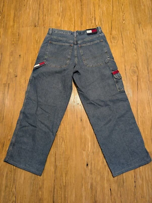 Jeans Tommy Hilfiger Vintage Para Hombre 31x30 Azul Y2K Carpintero Sueltos Pierna Ancha Jnco Foto 1 de 4