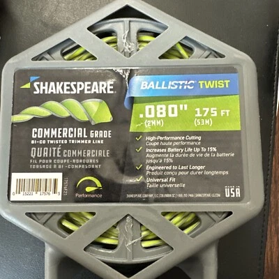 Shakespeare Ballistic BI-CO Twisted Trimmer Line 175ft Spool 0.080” - Image 1 of 4