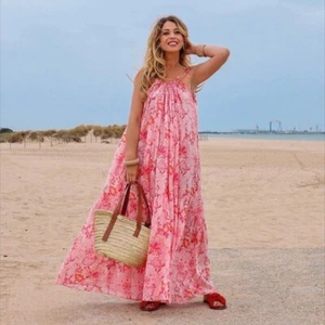 Mango X Chufy Collab Voluminous Maxi Floral Printed Dress New MEASUREMENTS ⬇ - Picture 1 of 8
