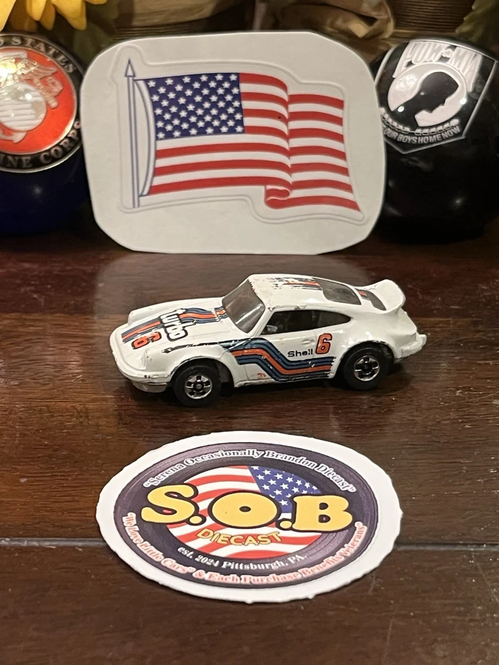 Coche diecast Hot Wheels Blackwalls 1974 Porsche P-911 blanco usado excelente estado HK Foto 1 de 4