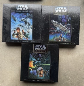 1995 Star Wars 550-teiliges Puzzle 3er Set, neu im Karton versiegelt Milton Bradley - Bild 1 von 6