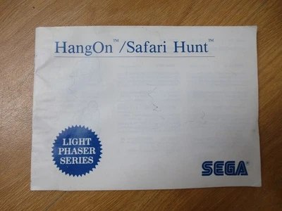 SEGA💥HANG ON/SAFARI HUNT MANUAL💥100% COMPLETE MASTER SYSTEM UK&EUROPE - Image 1 of 4
