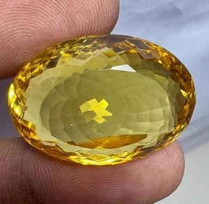 Yellow Citrine Certified Natural Brazilian 101.45 Ct Oval Cut Loose Gemstone - Picture 1 of 6