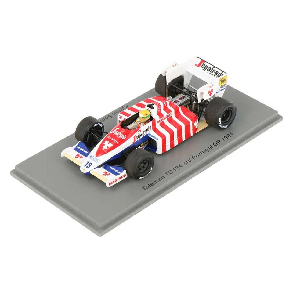 Модель автомобиля Toleman TG184 Ayrton Senna No19 3-е место Гран-при Португалии 1984 масштаб 1:43 - Изображение 1 из 1