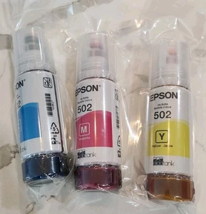 Epson 502 Cyan/Magenta/Yellow Ink Exp 11/25 Sealed - Picture 1 of 3
