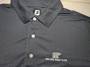 Footjoy Herren XXL Golden Bear Club Golf Poloshirt Performance Geometrisch Stretch - Bild 1 von 7