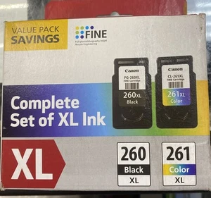 CANON - PG-260 XL / CL-261 XL High Capacity Ink Cartridges - Black/TriColor New - Picture 1 of 4
