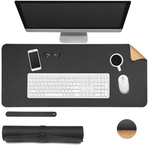 Natural Cork PU Leather Desk Mat - Non-Slip Waterproof 70x30cm - Picture 1 of 28