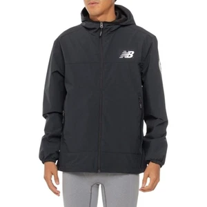 New Balance Hooded Dobby Mesh Lined Wind Water Resistant Jacket Mens Size Large - Picture 1 of 10