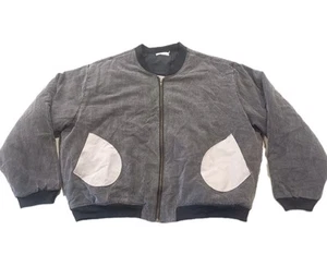 Chaqueta MNML Para Hombre Talla 2XL Gris Diseñador Minimalista Lavada Cremallera Completa Frontal - Imagen 1 de 6