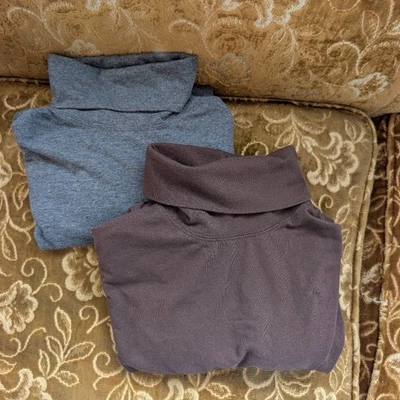 2 tops suaves de cuello alto de CHEROKEE: tops suaves con capas de invierno para mujer talla Foto 1 de 4