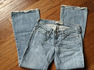 Fossil Women's Jeans Low Rise Flare Blue Denim Size 4 Short 4S Swift Riley 29" - Picture 1 of 8