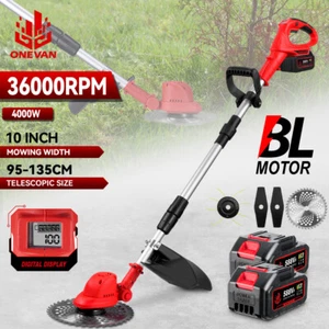 DECESPUGLIATORE A BATTERIA TAGLIABORDI ELETTRICO 4000W TAGLIAERBA 2 BATTERIE - Foto 1 di 16
