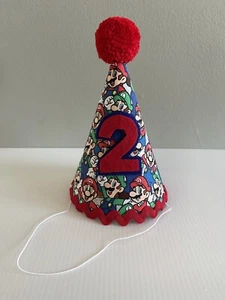 Cappello Mario Primo Compleanno, Decorazioni Festa Mario "Nuovo Fatto a Mano" - Foto 1 di 1