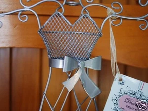 Metal Lady Dress mannequin Style Jewelry Holder Stand Silver - Picture 1 of 5