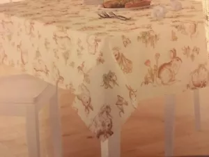 Gemeinsam Ostern feiern Hase Kaninchen 60 "x 84" längliche Stofftischdecke - Bild 1 von 2