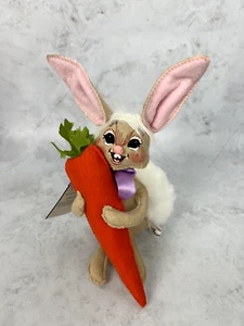 2014 ANNALEE Doll 6" Bunny Tails Holding Carrot #201214 WITH TAG - Picture 1 of 16
