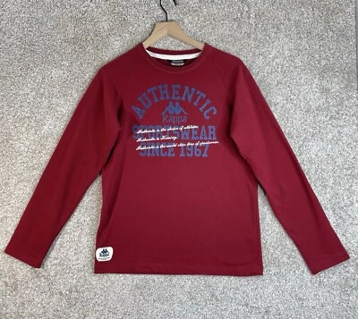 Camisa masculina Kappa autêntica roupa esportiva vermelha pequena - Imagem 1 de 4