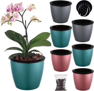 6 Pack 67 Inch Self Watering Planters Indoor Pots For African Violets Herbs - Picture 1 of 8