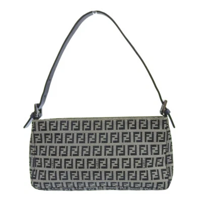 FENDI Zucchino Accessory Pouch 8BR042 Pouch Canvas x Leather FF #002 - Image 1 of 4