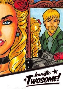 DC Comics Bombshells II TERRIFIC TWOSOME Insert T4 / BLACK CANARY & GREEN ARROW - Picture 1 of 2