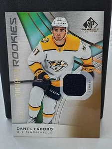 2019-20 SP Game Used Authentic Rookies 528/599 Gold Jersey Dante Fabbro #151 RC - Picture 1 of 1