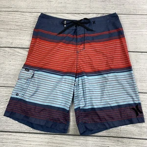 Bañador Hurley Comfort Board Shorts Hombre Talla 34 Rojo/Azul con Cordón - Imagen 1 de 8