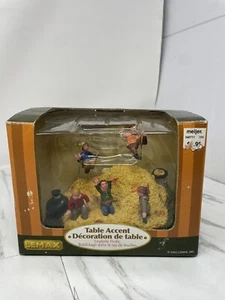Lemax Table Accent - Leafpile Frolic 2005 Fall Hay Children Halloween Village - Picture 1 of 7