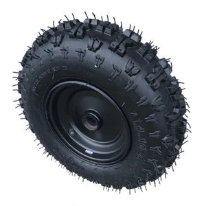 Komplettrad Felge 6 Zoll vorne schwarz mit Reifen 4.10-6 ATV Kinderquad HMParts - Bild 1 von 5