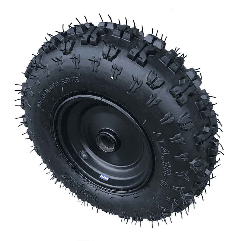 Komplettrad Felge 6 Zoll vorne schwarz mit Reifen 4.10-6 ATV Kinderquad HMParts - Bild 1 von 4