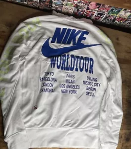 Nike Sportswear World Tour Pullover Hoodie Weiß Herren Small Glow In The Dark - Bild 1 von 12
