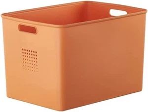 ORGA Plastic Storage Baskets Office, Home & Kitchen Cupboard Boxes (Orange) - Picture 1 of 4