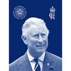 King Charles III Coronation Royal Blue Portrait Emblem Framed Art Print 12X16