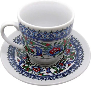 Turkish Coffee Set (Cup and Saucer) 3 oz, In Box - Picture 1 of 7