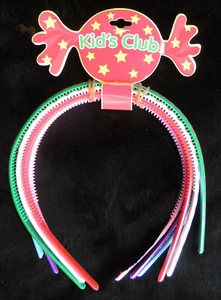 6pc Children's Girl's Hair Headbands Plastic Kid's Club ArtCraft Colorful New - Picture 1 of 1