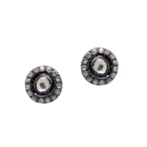 Sapphire Gem Studded With Antique Polish 925 Silver Earrings For Women SE01-1062 - Picture 1 of 5
