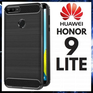 COVER CARBON PER HUAWEI HONOR 9 LITE CUSTODIA NERA OPACA IN TPU MORBIDA ANTIURTO - Zdjęcie 1 z 4