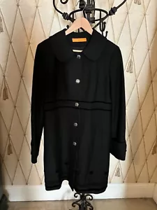 Cynthia Cynthia Steffe Black Velvet Trimmed Coat – L - Picture 1 of 10