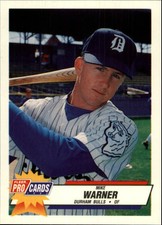 1993 Durham Bulls Fleer/ProCards #501 Mike Warner