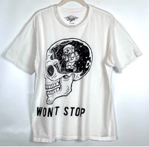 Eighty Eight T-Shirt Men’s Size XL White Skull Space Astronaut WON'T STOP - Picture 1 of 9