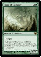 FOIL FORCE OF SAVAGERY Future Sight MTG Green Creature LP/EX