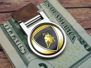 RARE Vtg. LAMBORGHINI ADJUSTABLE LOCKING MONEY CLIP WALLET Automotive CAR TRUCK - Picture 1 of 9